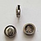 Perle passant pour cuir 10 mm Argent N&deg;16