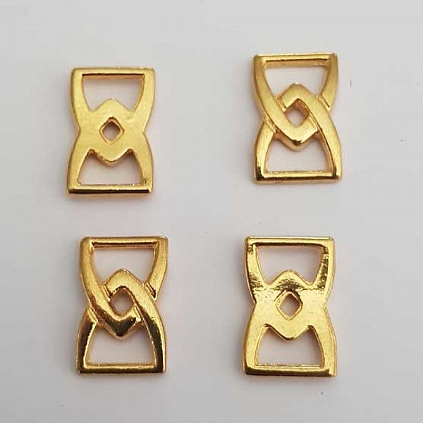 Perle passant pour cuir 08 mm Dor&eacute; N&deg;01