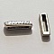 Perle passant rectangle pour cuir 13 mm Argent N&deg;10