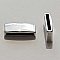 Perle passant rectangle pour cuir 20 mm Argent N&deg;11