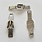 Perle passant rectangle pour cuir 04 mm Argent N&deg;01