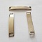 Perle passant rectangle pour cuir 06 mm Argent N&deg;01