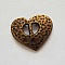 Perle passant rectangle pour cuir 06 mm Bronze N&deg;07
