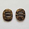 Perle passant rectangle pour cuir 06 mm Bronze N&deg;12