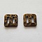 Perle passant rectangle pour cuir 06 mm Bronze N&deg;13