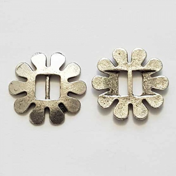 Perle passant rectangle pour cuir 06 mm Argent N&deg;14