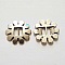 Perle passant rectangle pour cuir 06 mm Argent N&deg;15