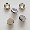 Perle passant rond pour cuir 06 mm Argent N&deg;16