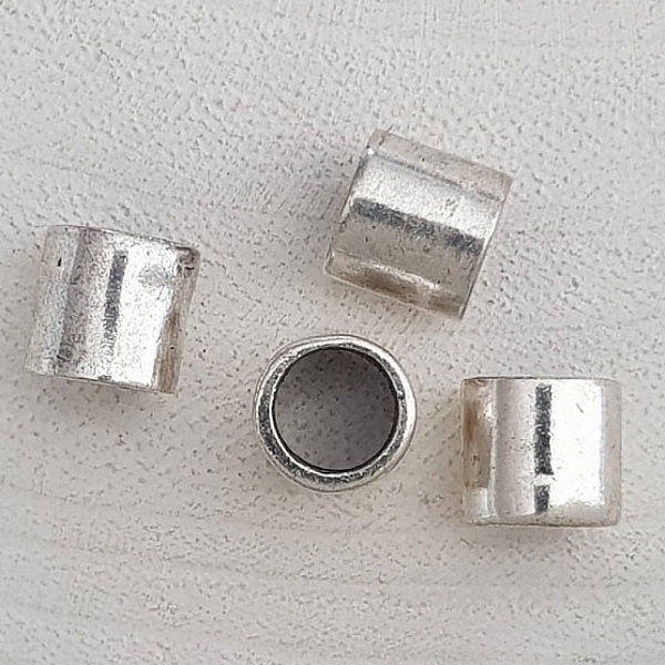 Perle passant tube Argent N&deg;04
