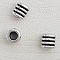 Perle passant tube Argent N&deg;12