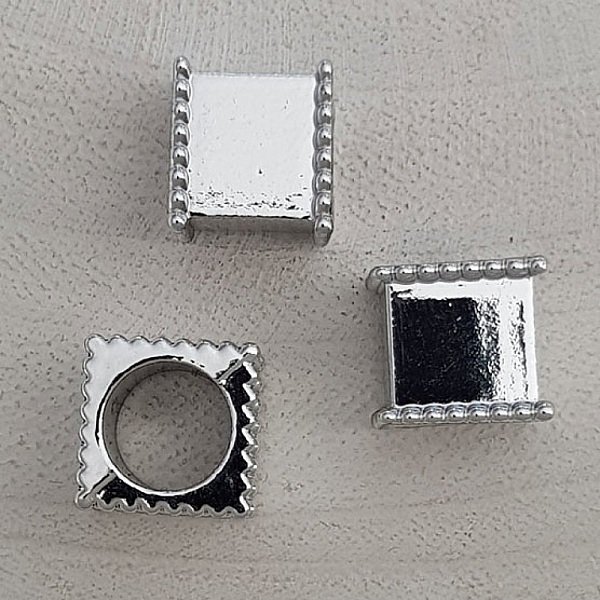 Perle passant tube Argent N&deg;13