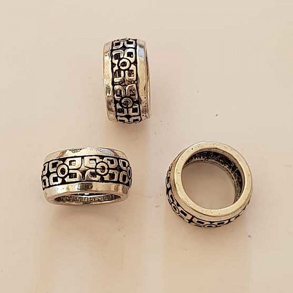 Perle passant tube Argent N&deg;23