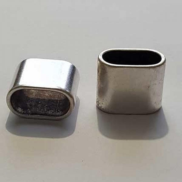 Perle passant tube Argent N&deg;24
