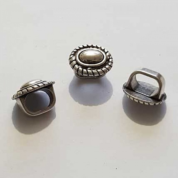 Perle passant tube Argent N&deg;27 en Zamac