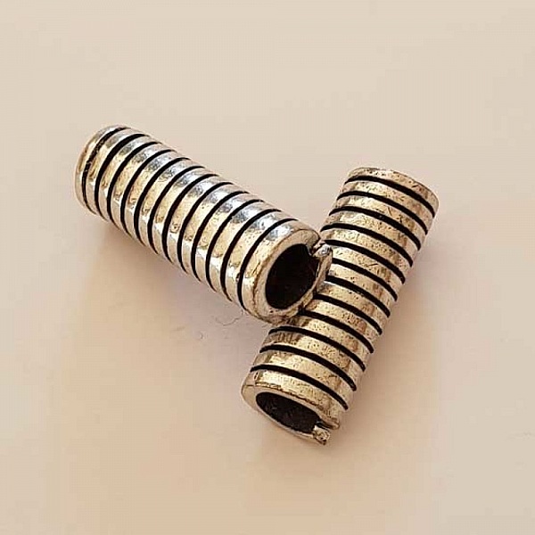 Perle passant tube Argent N&deg;29