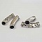 Perle passant tube Argent N&deg;30 Courb&eacute;