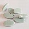 Perle plate plastique ovale bleu 25 mm N&deg;01