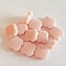 Perle plate plastique carr&eacute; rose 13 mm N&deg;01