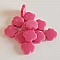 Perle plate plastique carr&eacute; rose fonc&eacute; 13 mm N&deg;01