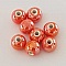 Perle ronde c&eacute;ramique orange 12 mm N&deg;04