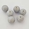 Perle ronde c&eacute;ramique gris clair 12 mm N&deg;15