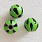 Perle ronde en cuir N&deg;06 Vert