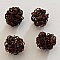 Perle ronde fil de fer m&eacute;tal fantaisie 24 mm Marron