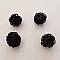 Perle ronde fil de fer m&eacute;tal fantaisie 24 mm Noir