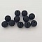 Perle ronde plastique mat noir 10 mm N&deg;002