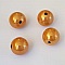 Perle ronde plastique brillante marron beige 12 mm N&deg;002