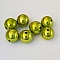Perle ronde plastique brillante vert 12 mm N&deg;004