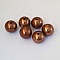 Perle ronde plastique brillante marron 12 mm N&deg;005