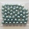Perle ronde verre effet nacr&eacute; bleu vert 6 mm N&deg;01