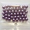 Perle ronde verre effet nacr&eacute; mauve 6 mm N&deg;01