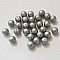 Perle ronde verre effet nacr&eacute; gris 10 mm N&deg;01