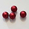 Perle ronde verre effet nacr&eacute; rouge 10 mm N&deg;01