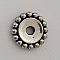 Perle rondelle plate anneau intercalaire en m&eacute;tal argent&eacute; 003 Argent