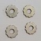 Perle rondelle plate anneau intercalaire en m&eacute;tal argent&eacute; 006 Argent