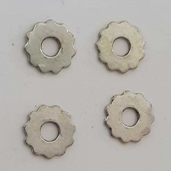 Perle rondelle plate anneau intercalaire en m&eacute;tal argent&eacute; 006 Argent
