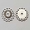 Perle rondelle plate anneau intercalaire en m&eacute;tal argent&eacute; 009 Argent