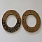 Perle rondelle plate anneau intercalaire en m&eacute;tal argent&eacute; 014 Bronze