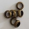 Perle rondelle plate anneau intercalaire en m&eacute;tal argent&eacute; 021 Bronze