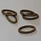 Perle rondelle plate anneau intercalaire en m&eacute;tal argent&eacute; 023 Bronze