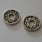 Perle rondelle plate anneau intercalaire en m&eacute;tal argent&eacute; 024 Argent