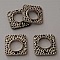 Perle rondelle plate anneau intercalaire en m&eacute;tal argent&eacute; 029 Argent