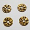 Perle rondelle plate anneau intercalaire en m&eacute;tal argent&eacute; 040 Bronze