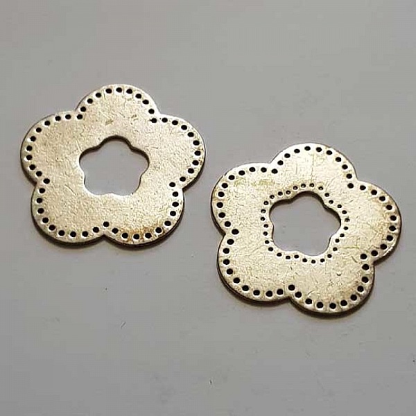 Perle rondelle plate anneau intercalaire m&eacute;tal argent&eacute; 049 Argent