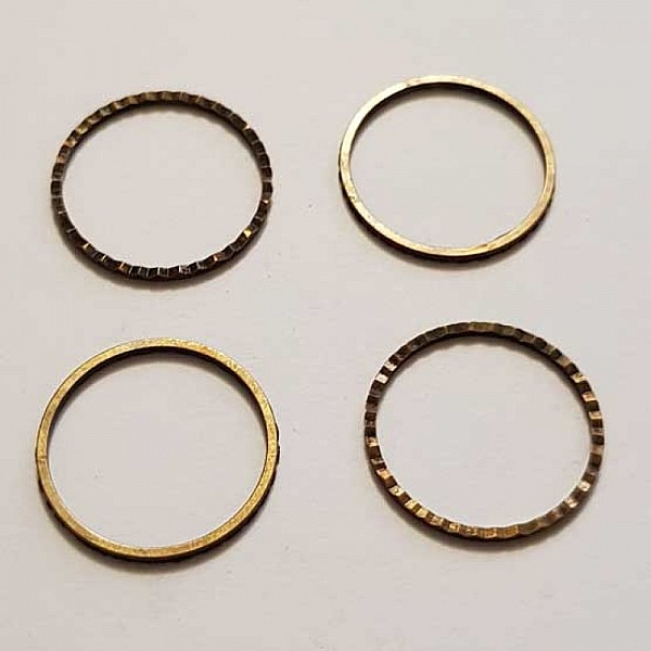 Perle rondelle plate anneau intercalaire m&eacute;tal argent&eacute; 055 Bronze