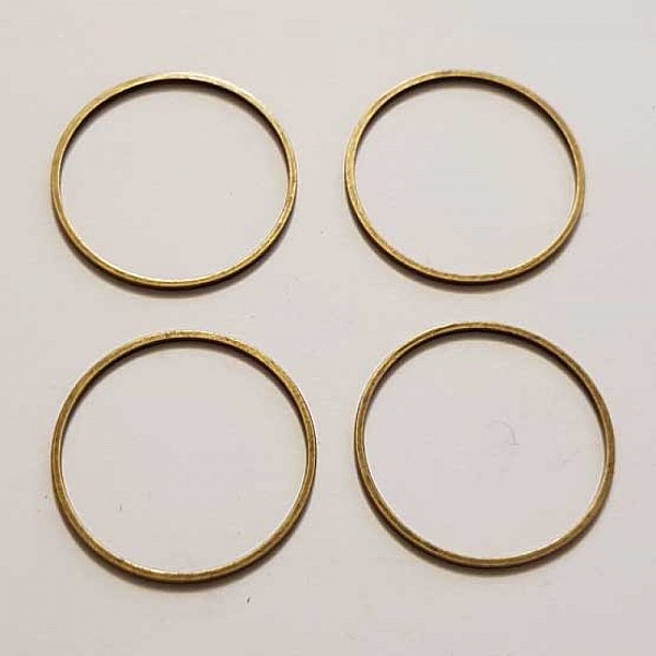 Perle rondelle plate anneau intercalaire m&eacute;tal argent&eacute; 057 Bronze