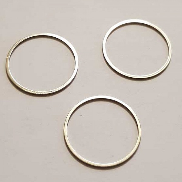 Perle rondelle plate anneau intercalaire m&eacute;tal argent&eacute; 058 Argent